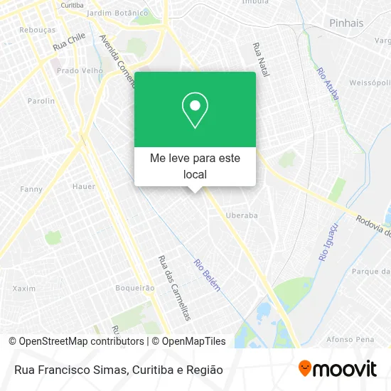 Rua Francisco Simas mapa