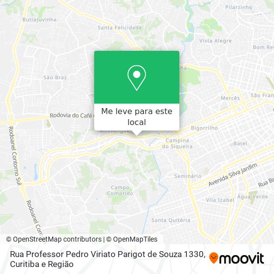 Rua Professor Pedro Viriato Parigot de Souza 1330 mapa