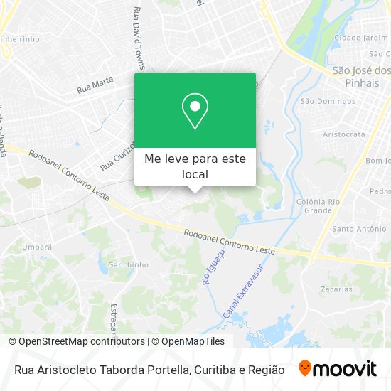 Rua Aristocleto Taborda Portella mapa