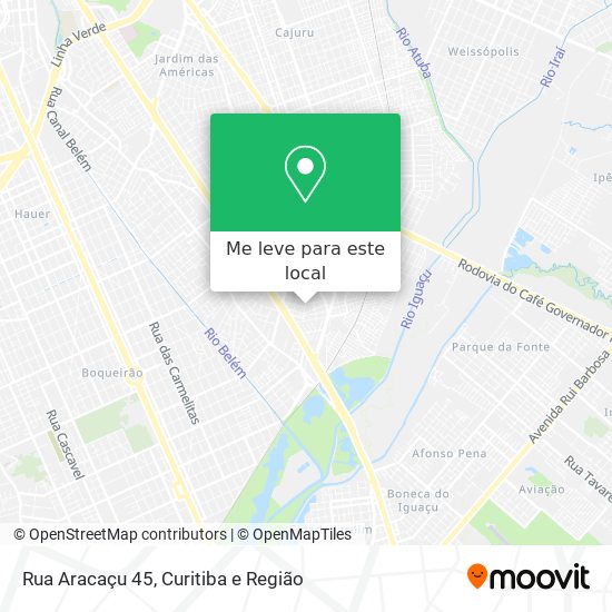 Rua Aracaçu 45 mapa