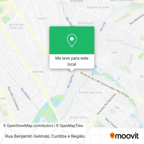Rua Benjamin Gelinski mapa