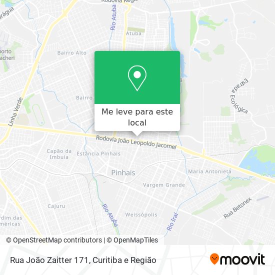 Rua João Zaitter 171 mapa