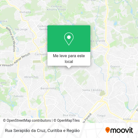 Rua Serapião da Cruz mapa