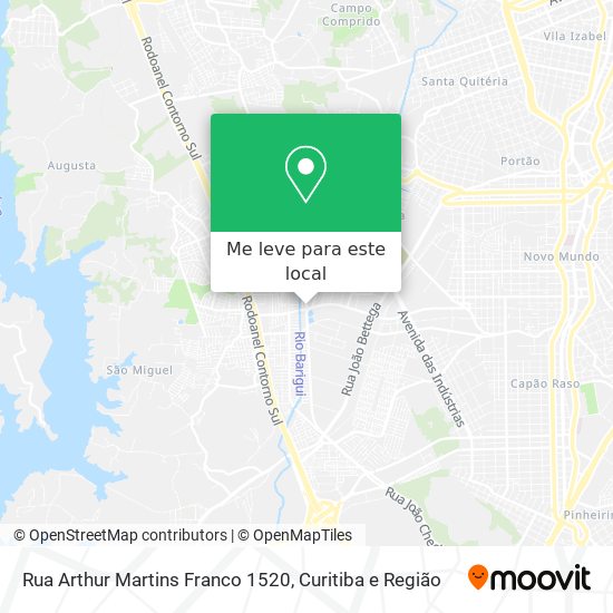 Rua Arthur Martins Franco 1520 mapa