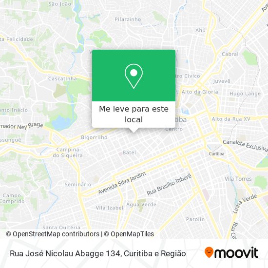 Rua José Nicolau Abagge 134 mapa