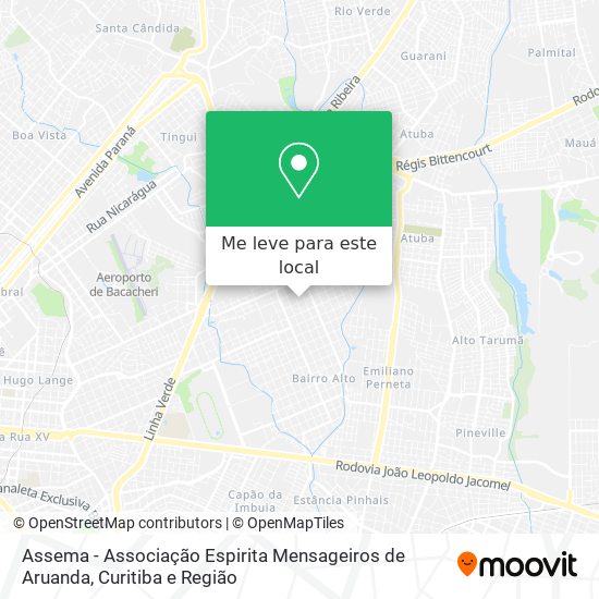 Assema - Associação Espirita Mensageiros de Aruanda mapa