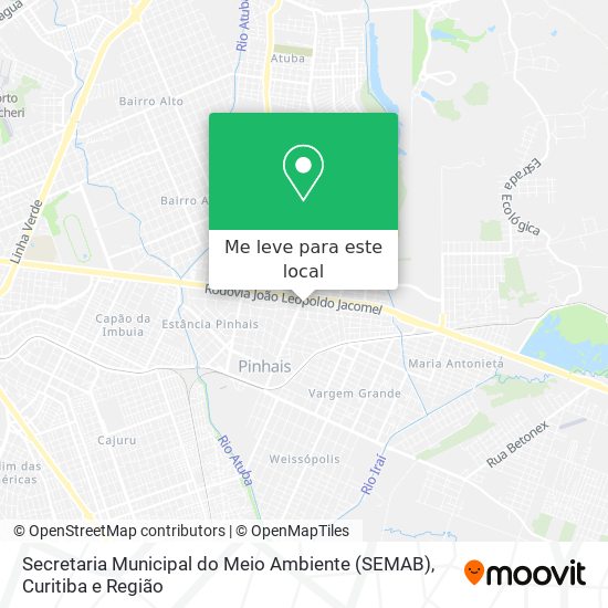 Secretaria Municipal do Meio Ambiente (SEMAB) mapa