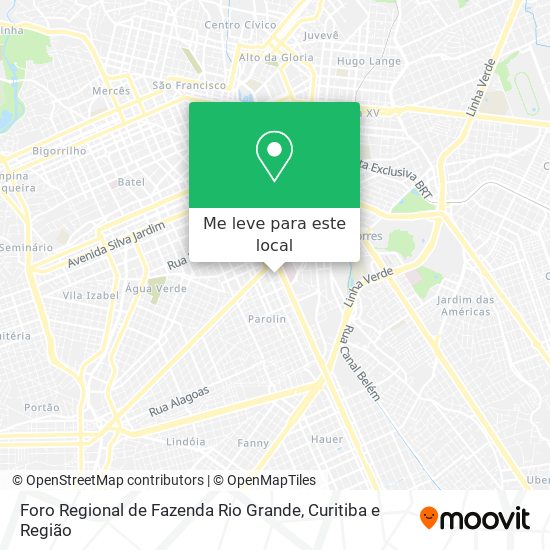 Foro Regional  de Fazenda Rio Grande mapa