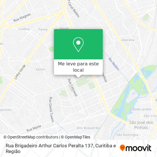 Rua Brigadeiro Arthur Carlos Peralta 137 mapa
