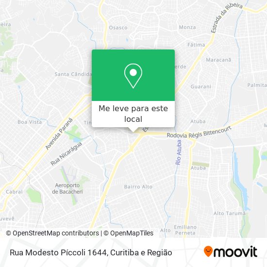 Rua Modesto Píccoli 1644 mapa