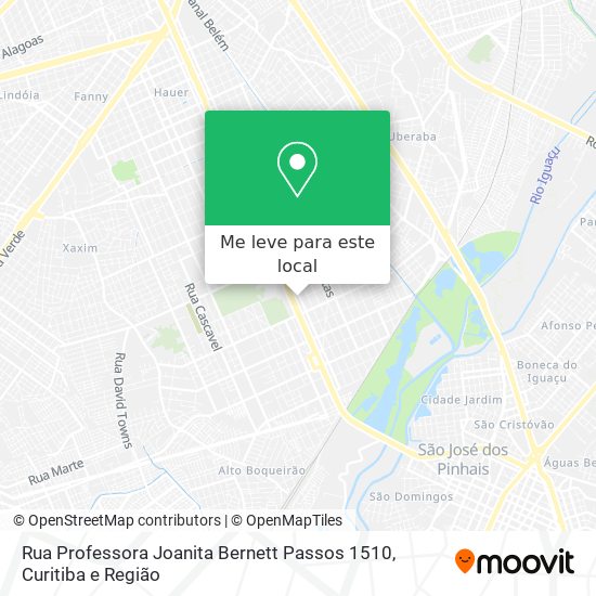 Rua Professora Joanita Bernett Passos 1510 mapa