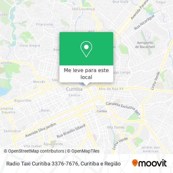 Radio Taxi Curitiba 3376-7676 mapa