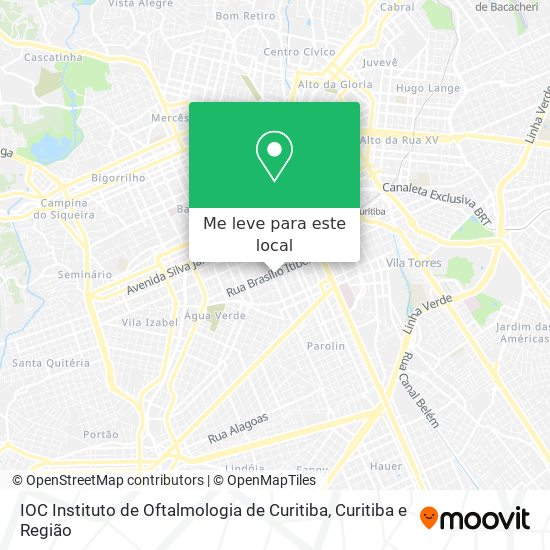 IOC Instituto de Oftalmologia de Curitiba mapa