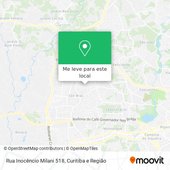 Rua Inocêncio Milani 518 mapa