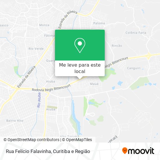 Rua Felício Falavinha mapa