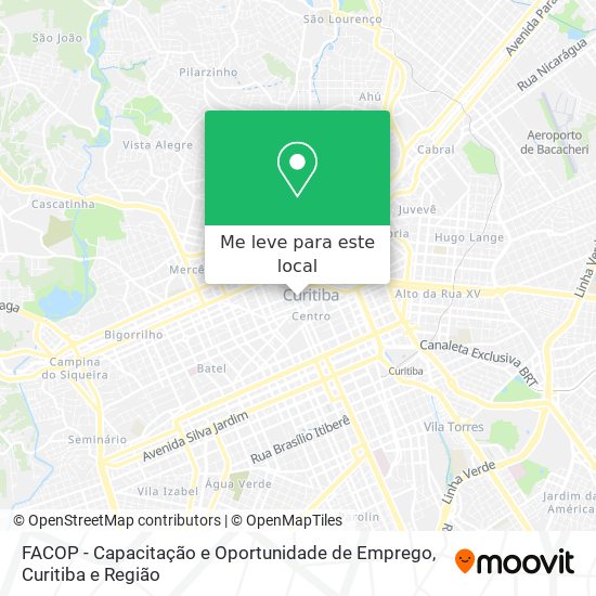 FACOP - Capacitação e  Oportunidade de Emprego mapa