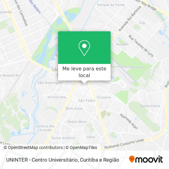 UNINTER - Centro Universitário mapa