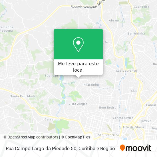 Rua Campo Largo da Piedade 50 mapa
