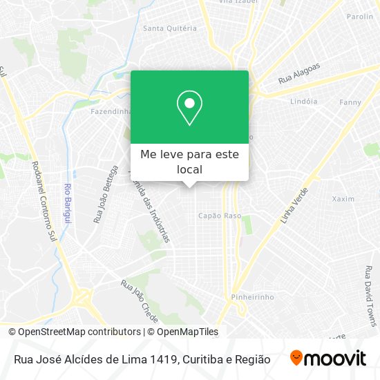 Rua José Alcídes de Lima 1419 mapa