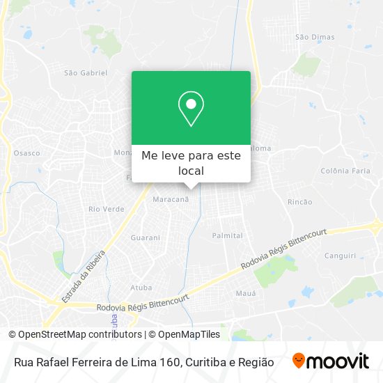 Rua Rafael Ferreira de Lima 160 mapa