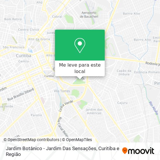 Jardim Botânico - Jardim Das Sensações mapa
