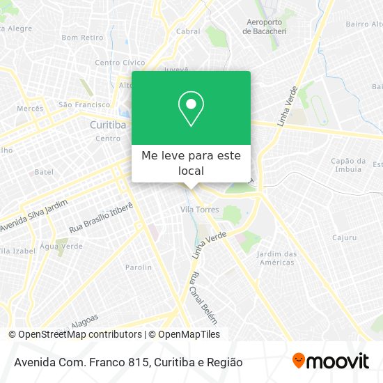 Avenida Com. Franco 815 mapa