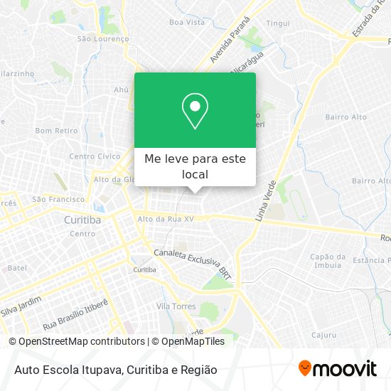 Auto Escola Itupava mapa