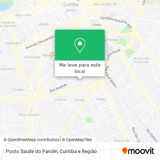 Posto Saude do Parolin mapa