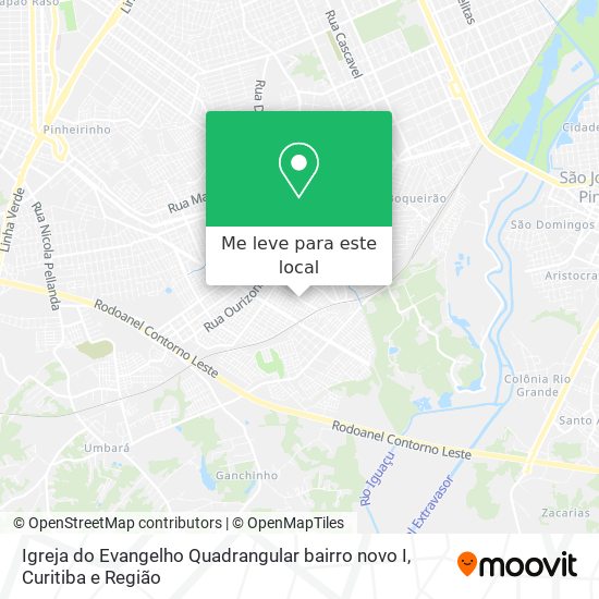 Igreja do Evangelho Quadrangular bairro novo I mapa