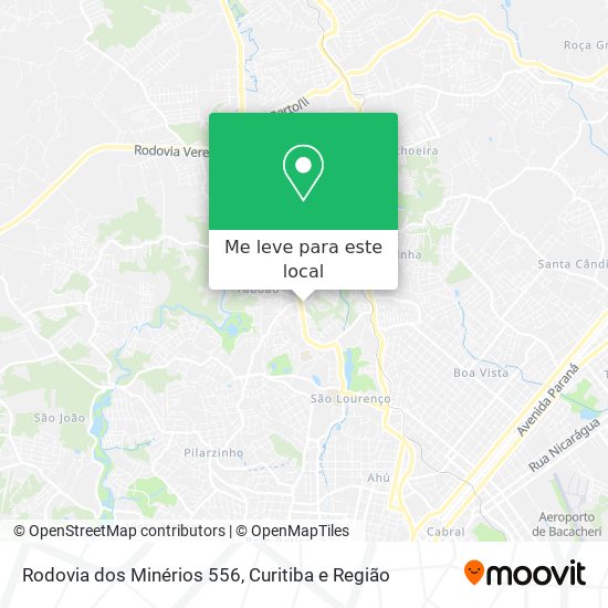 Rodovia dos Minérios 556 mapa