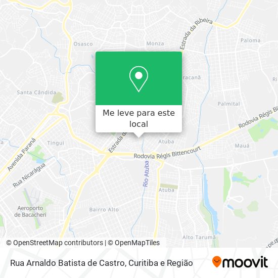 Rua Arnaldo Batista de Castro mapa