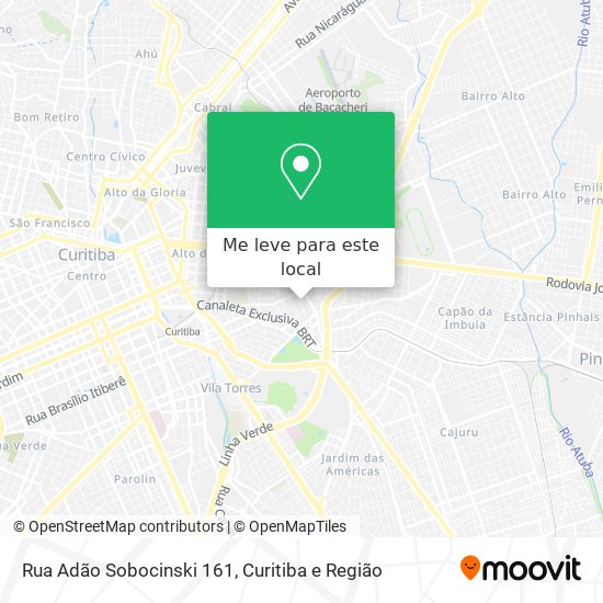 Rua Adão Sobocinski 161 mapa