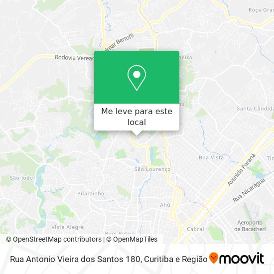 Rua Antonio Vieira dos Santos 180 mapa