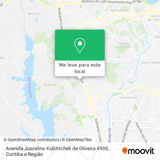 Avenida Juscelino Kubitschek de Oliveira 4900 mapa