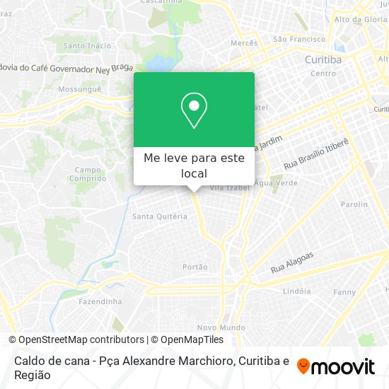 Caldo de cana - Pça Alexandre Marchioro mapa