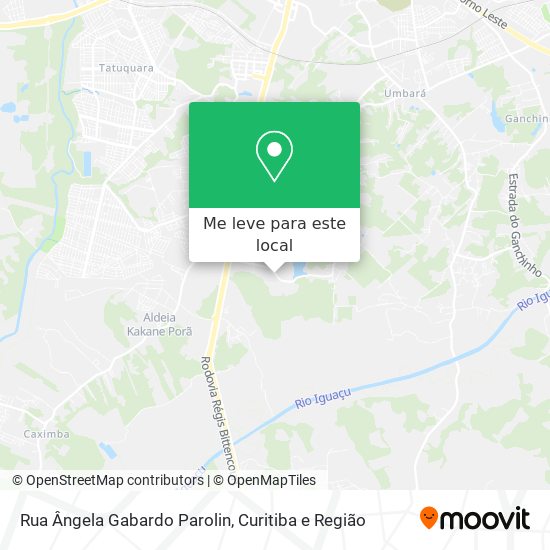 Rua Ângela Gabardo Parolin mapa