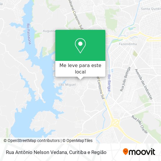 Rua Antônio Nelson Vedana mapa