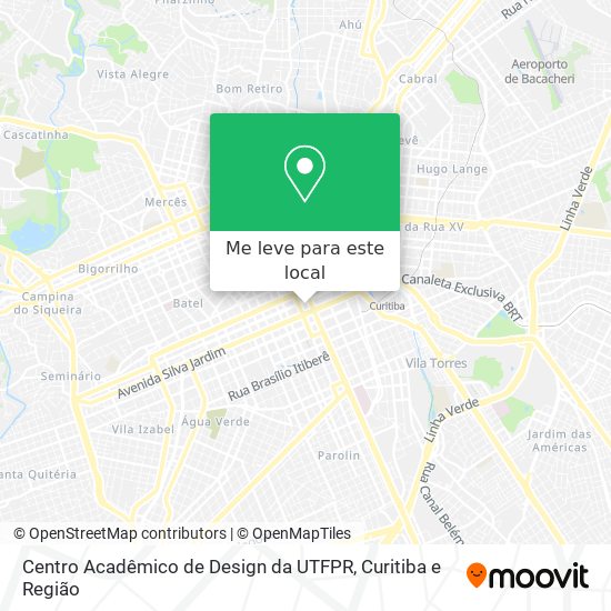 Centro Acadêmico de Design da UTFPR mapa