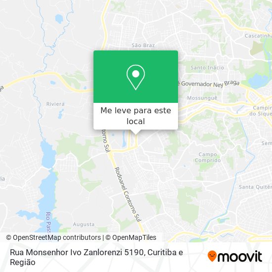 Rua Monsenhor Ivo Zanlorenzi 5190 mapa