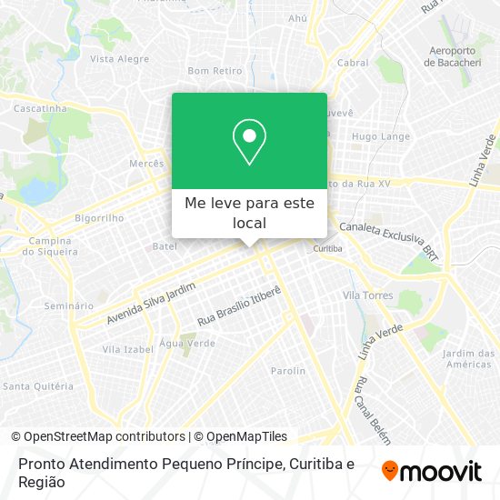 Pronto Atendimento Pequeno Príncipe mapa