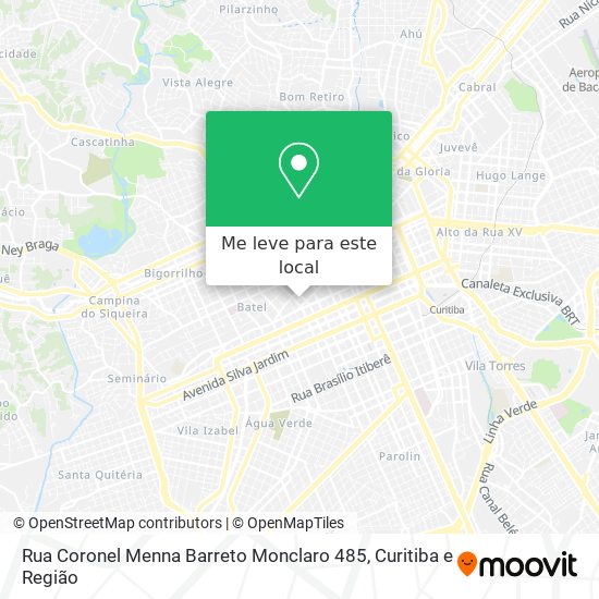 Rua Coronel Menna Barreto Monclaro 485 mapa