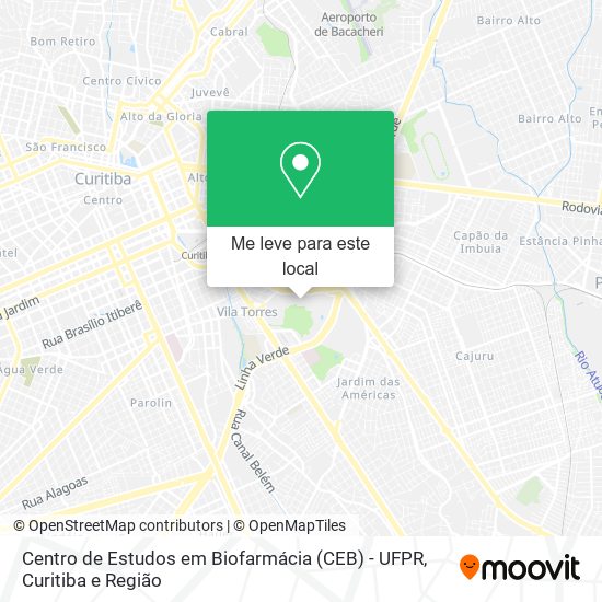 Centro de Estudos em Biofarmácia (CEB) - UFPR mapa
