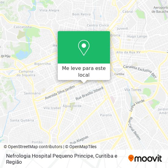 Nefrologia Hospital Pequeno Principe mapa
