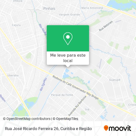 Rua José Ricardo Ferreira 26 mapa