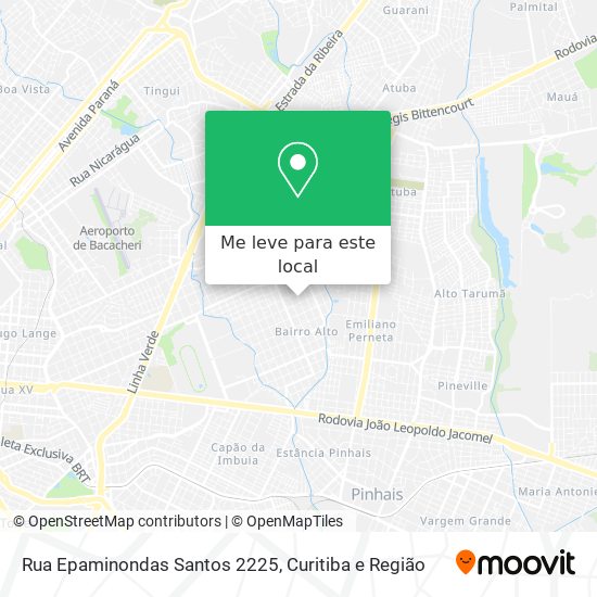 Rua Epaminondas Santos 2225 mapa