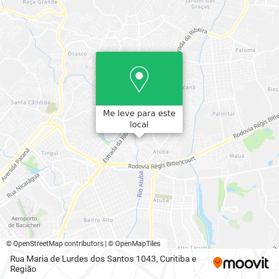 Rua Maria de Lurdes dos Santos 1043 mapa