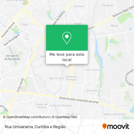 Rua Umuarama mapa