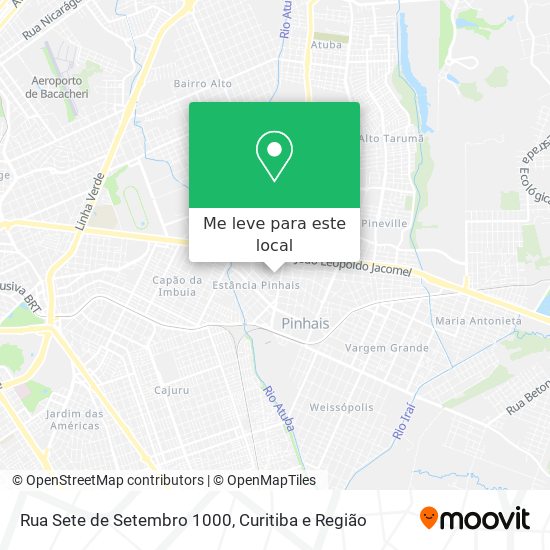 Rua Sete de Setembro 1000 mapa