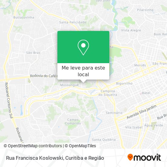 Rua Francisca Koslowski mapa