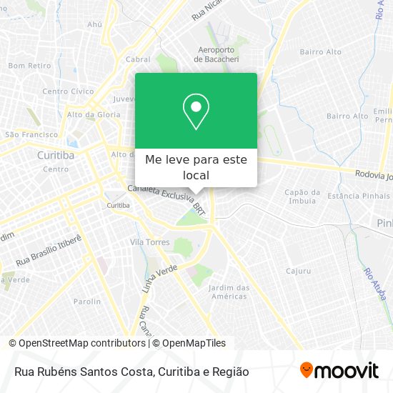 Rua Rubéns Santos Costa mapa